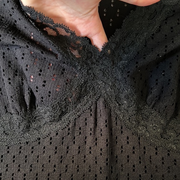 VINTAGE BETSEY JOHNSON BLACK STRETCH MIDI DRESS CLASSIC ICONIC BETSEY LACE S M - Picture 5 of 13